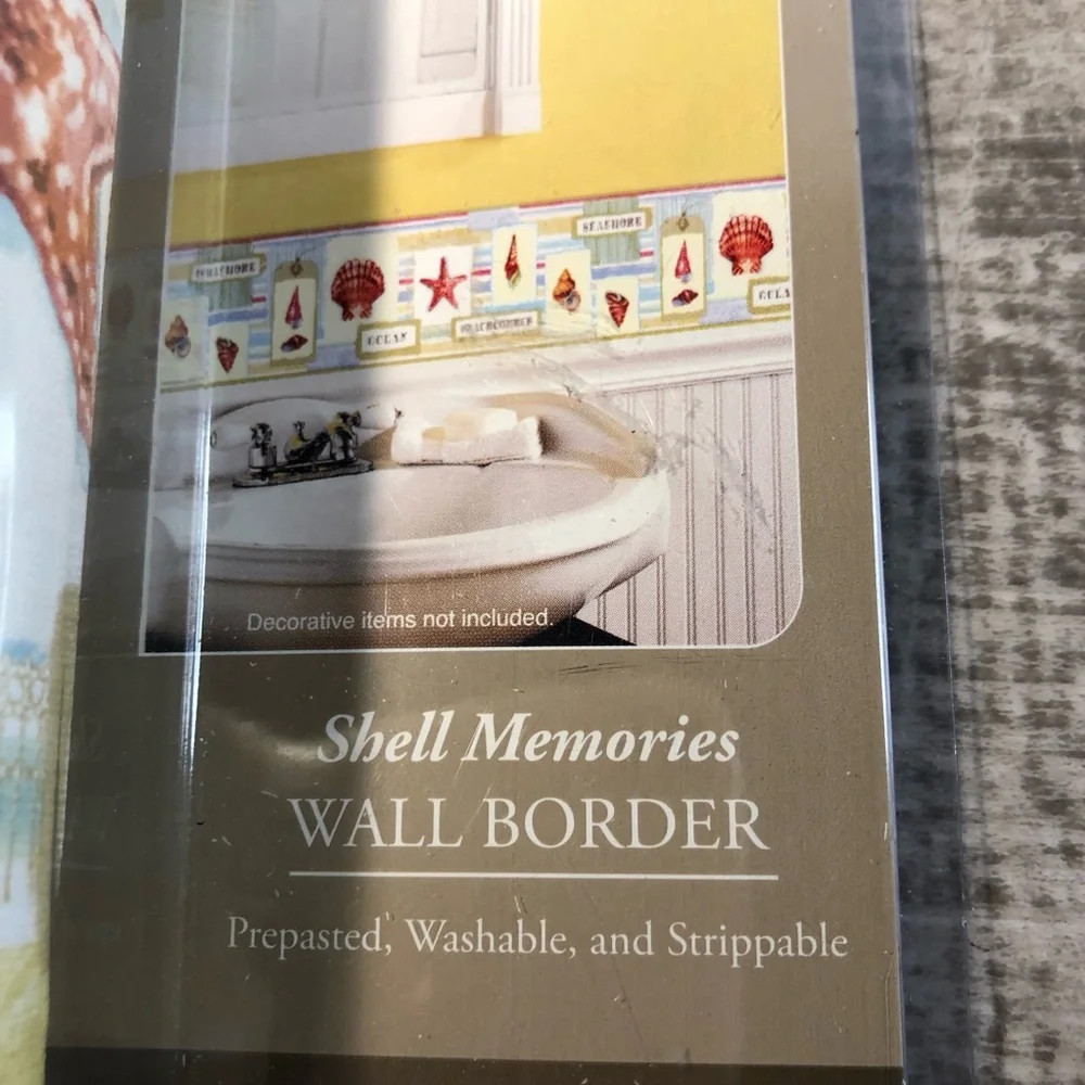 Home Trends Shell Memories Prepasted Wall Border New 15 Feet X 6.87 Inches
